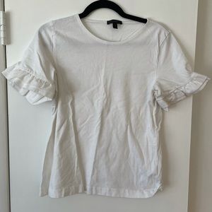 J Crew ruffled sleeve top